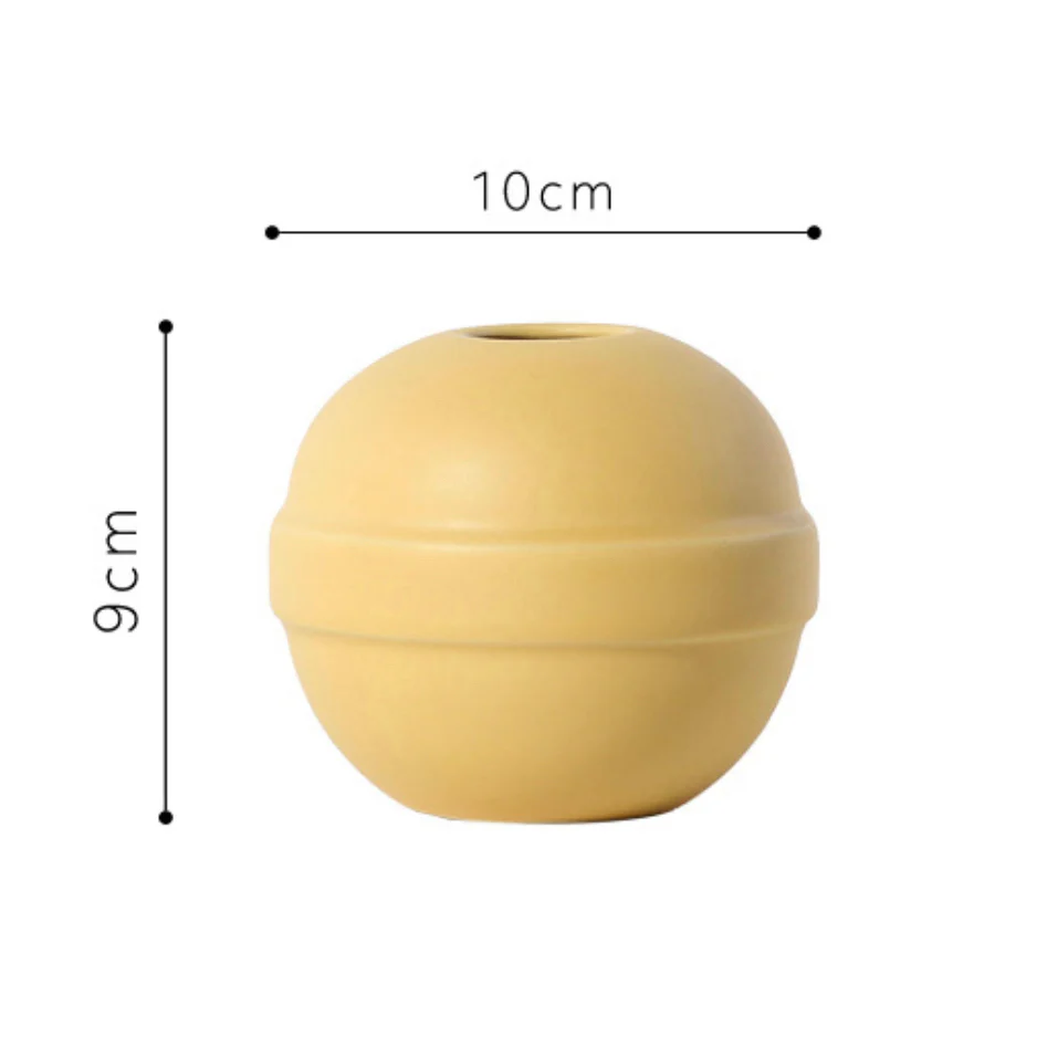 Yellow Round Vase - Image 3
