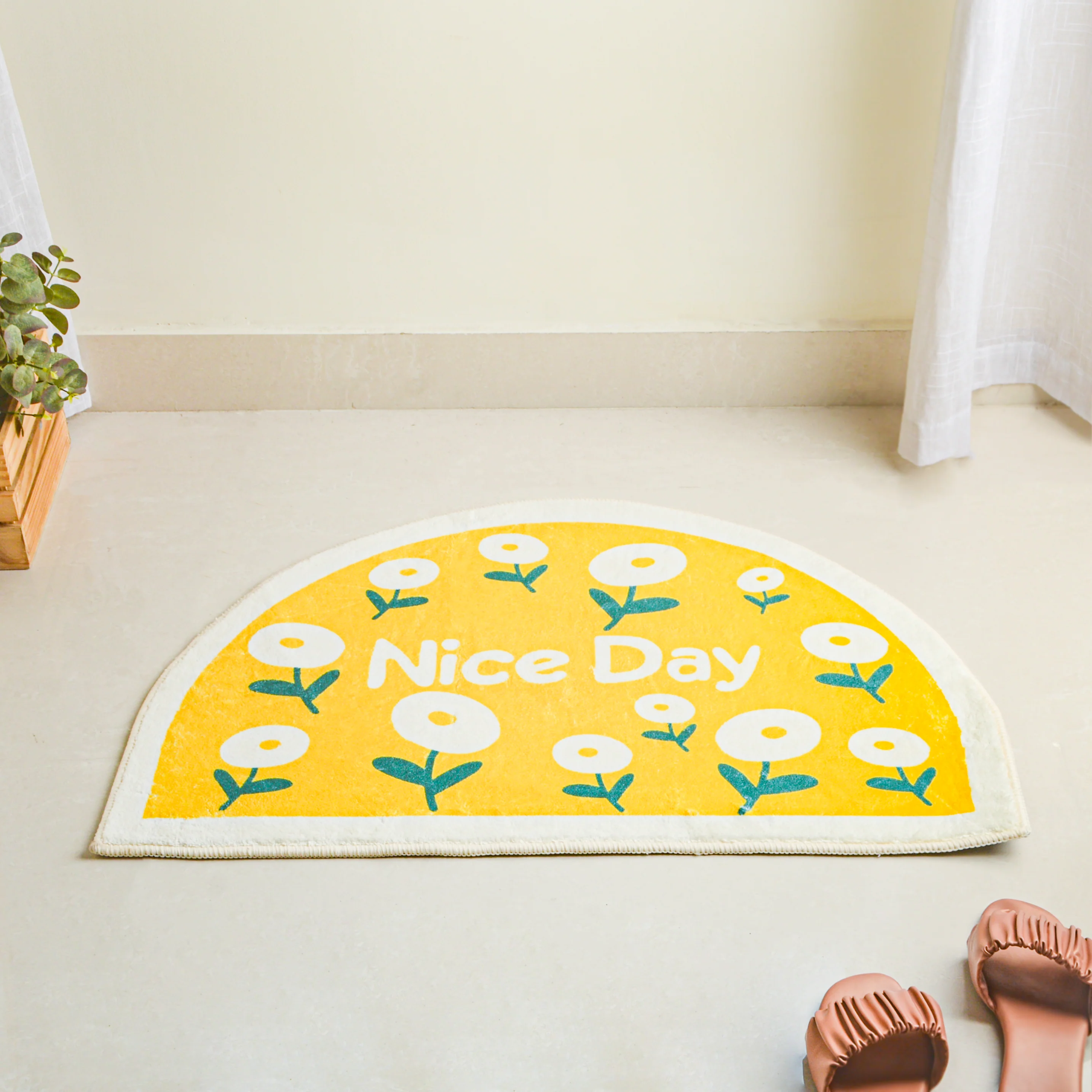 Yellow Semicircle Rug - Image 5