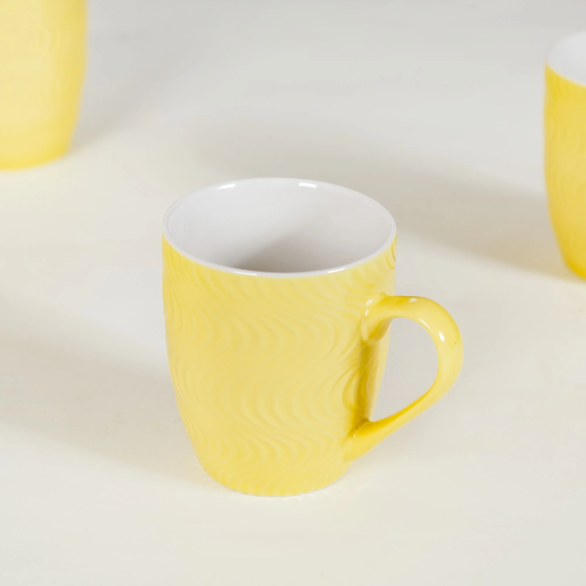 Yellow Swirl Cup for Tea Set of 6 230ml - Image 7