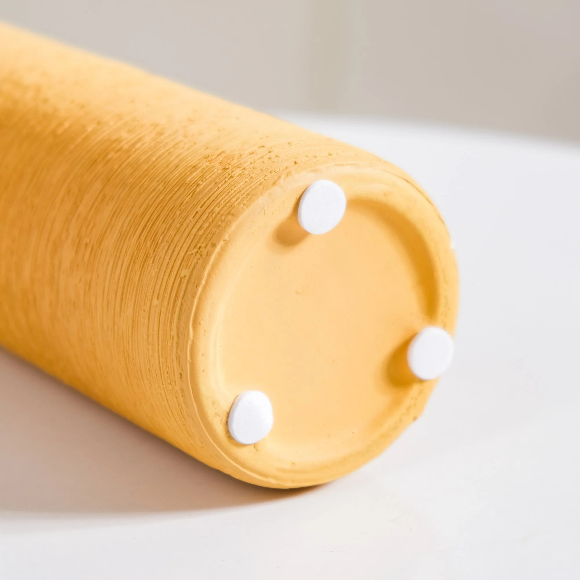 Yellow Textured Ceramic Vase - Image 11