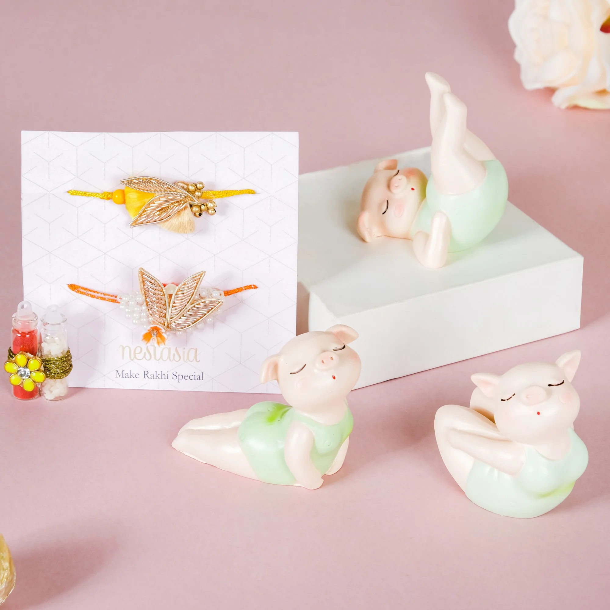 Yoga Bliss Rakhi Gift Hamper Set Of 6 - Image 4