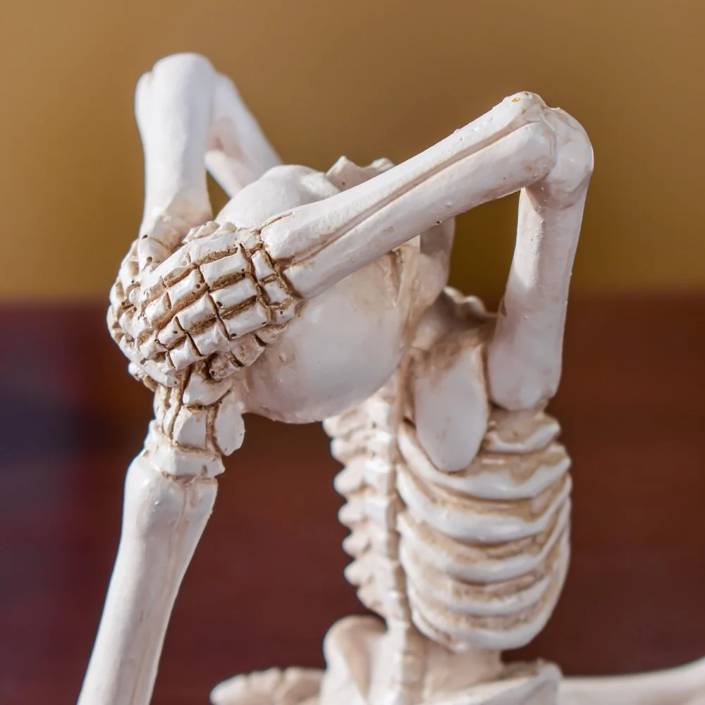 Yoga Skeleton Showpiece White Set Of 3 - Image 12