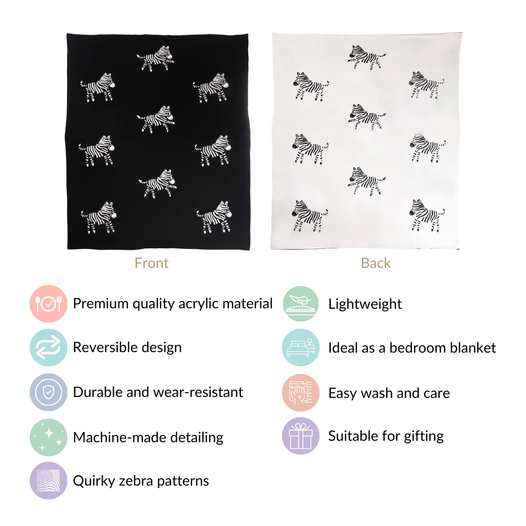 Zebra Reversible Throw Blanket - Image 7