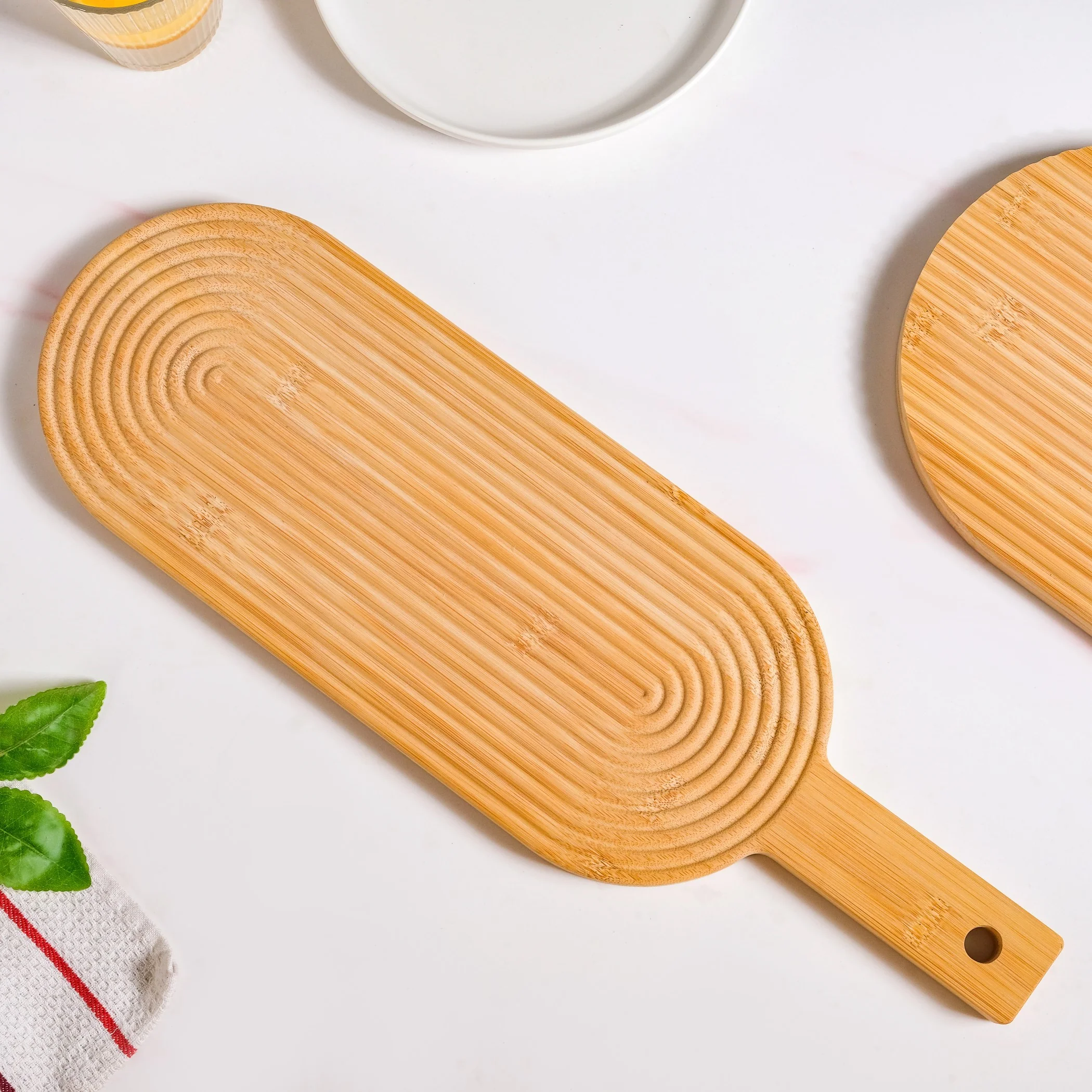Zen Garden Spirals Wooden Serving Tray 20 Inch - Image 2