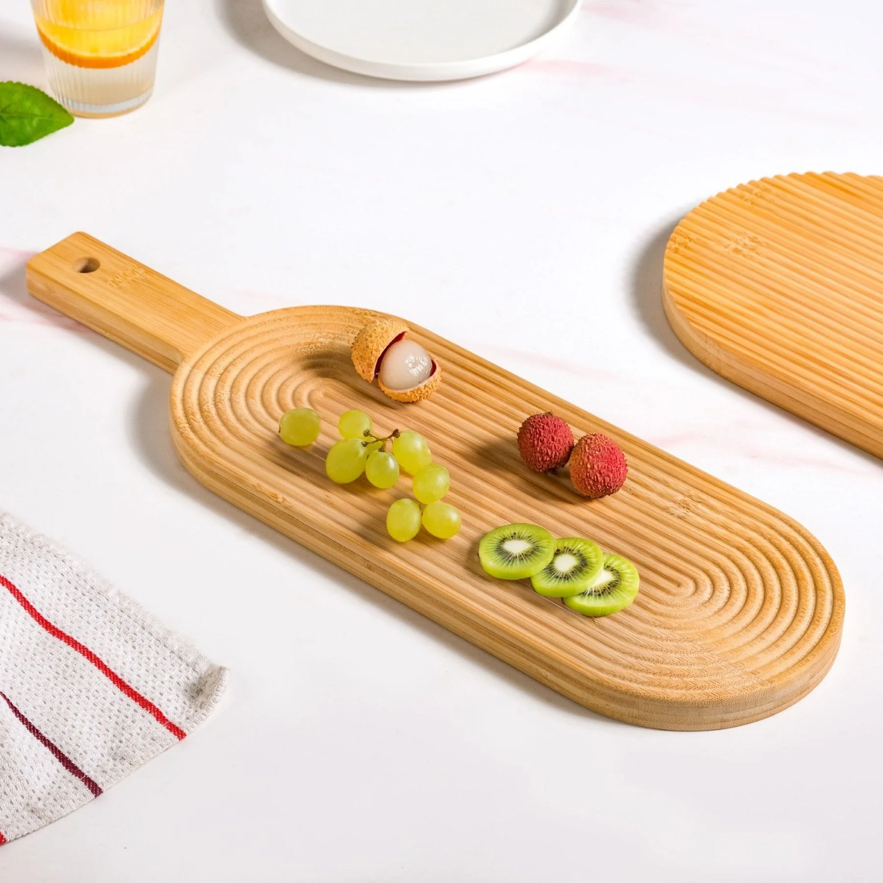 Zen Garden Spirals Wooden Serving Tray 20 Inch - Image 8
