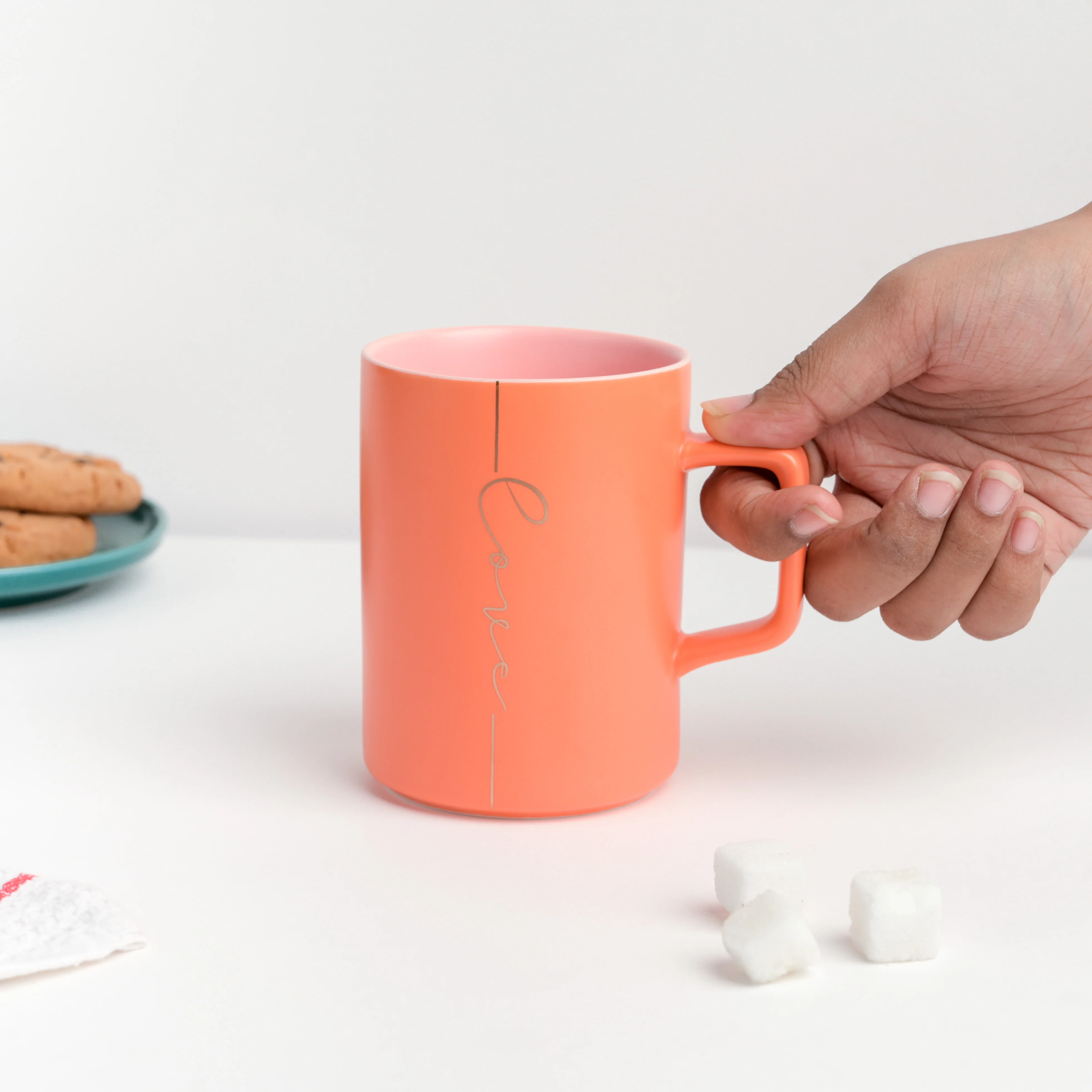 Zesty Orange Ceramic Coffee Mug 400 ml - Image 2