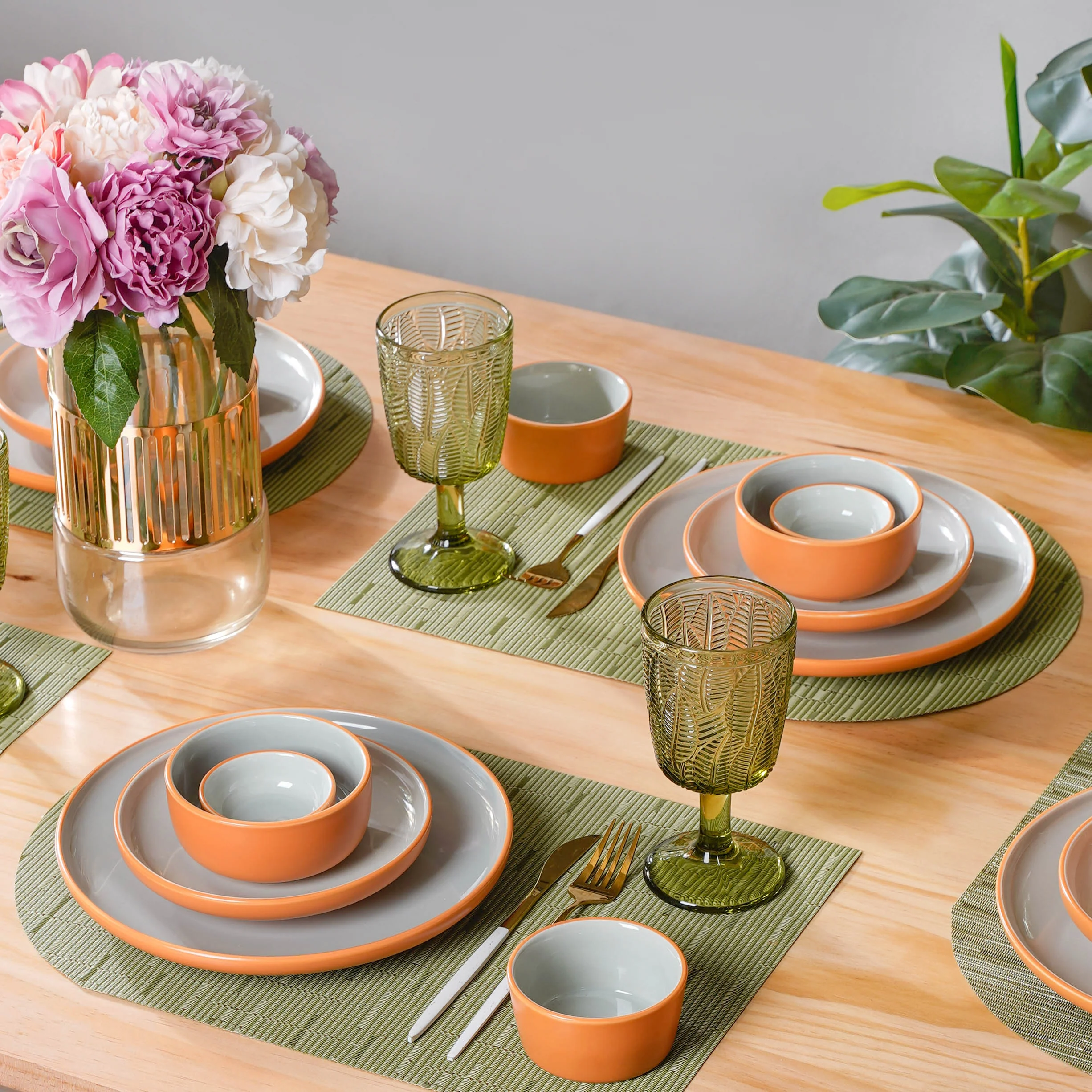 Zoella Grey 33 Piece Dinnerware For 6 - Image 2