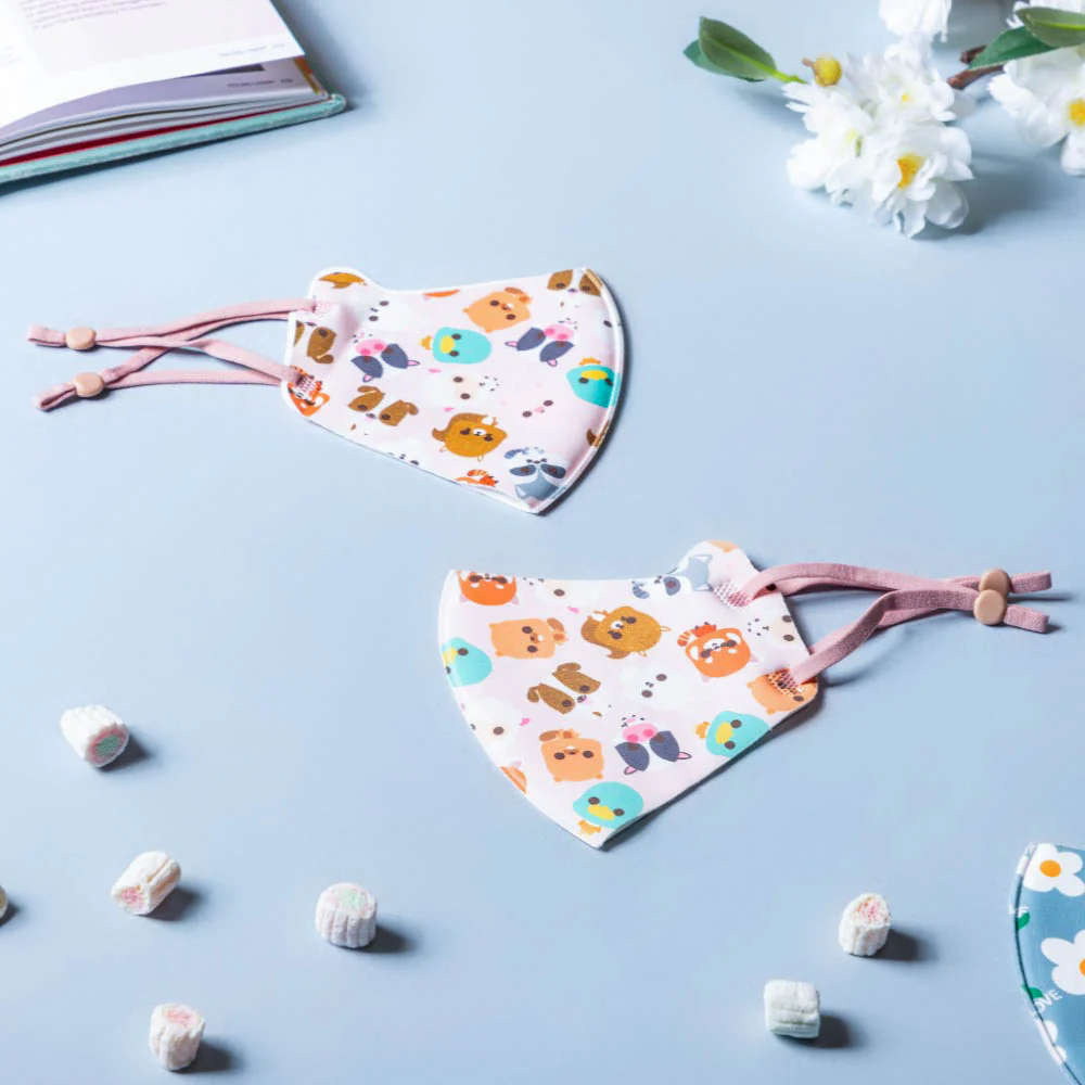 Zootopia Animal Printed Face Mask Pink Set Of 2 - Image 4